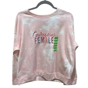 Feeling Hope "Courageous Female" Tie Dye Sweatshirt | Size L, New